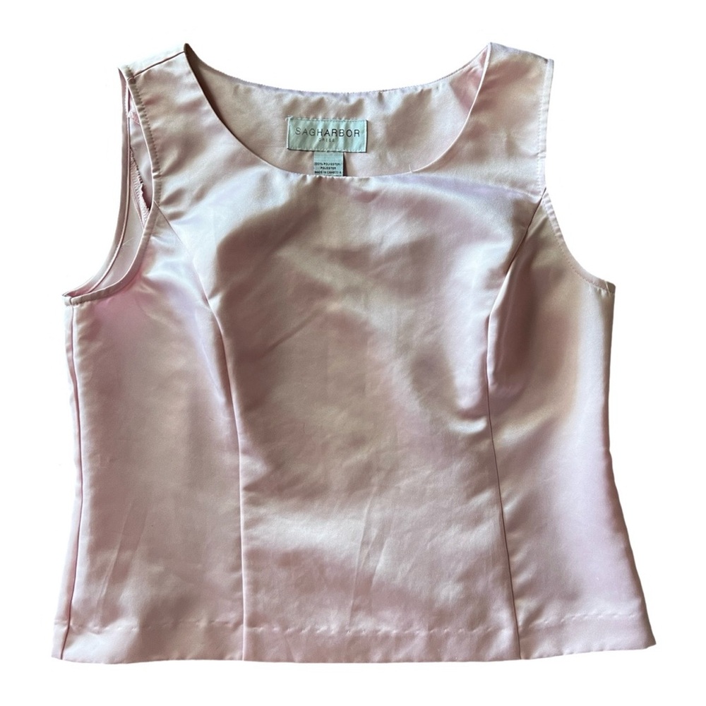 Sag Harbor Pink Satin Women's Top
